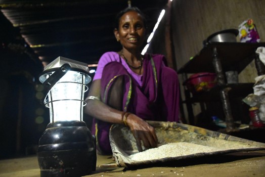 Solar lamp distribution at villages